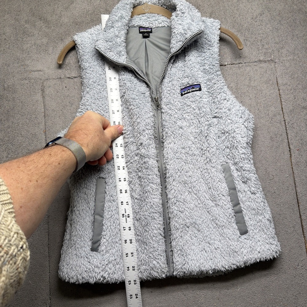 Patagonia Vest Los Gatos Fleece Gray‎ Full Zip High Pile Womens Small - Picture 3 of 9